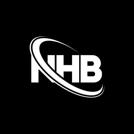 NHB logo. NHB letter. NHB letter logo design. Initials NHB logo linked with circle and uppercase monogram logo. NHB typography for technology, business and real estate brand.&#xD;&#xA;のイラスト素材