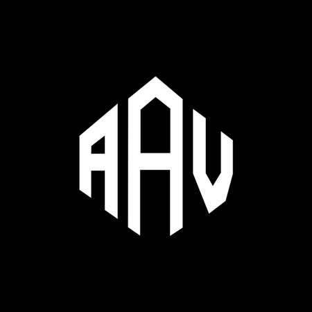 AAV letter logo design with polygon shape. AAV polygon and cube shape logo design. AAV hexagon vector logo template white and black colors. AAV monogram, business and real estate logo.
