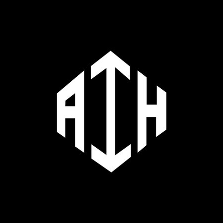 AIH letter logo design with polygon shape. AIH polygon and cube shape logo design. AIH hexagon vector logo template white and black colors. AIH monogram, business and real estate logo.
のイラスト素材