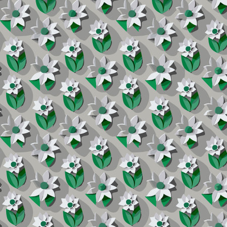Flower pattern with leaves. Floral bouquets flower compositions. Floral patternのイラスト素材