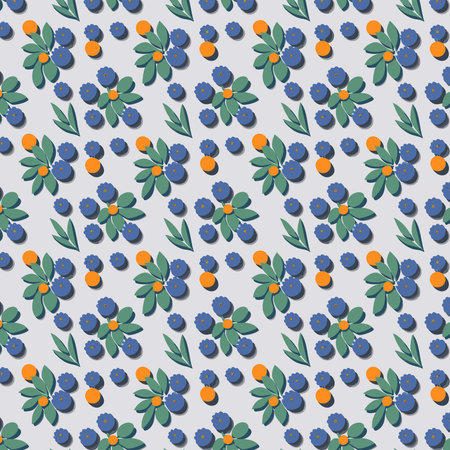 Flower pattern with leaves. Floral bouquets flower compositions. Floral pattern