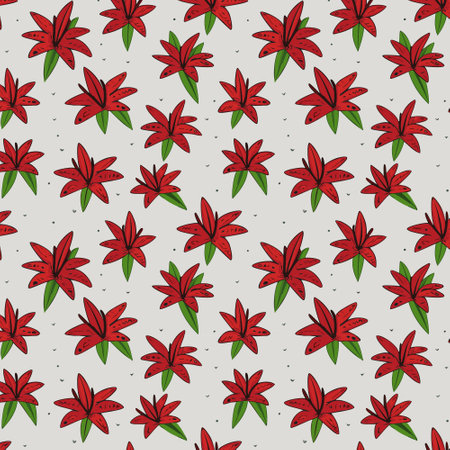 Flower pattern with leaves. Floral bouquets flower compositions. Floral patternのイラスト素材