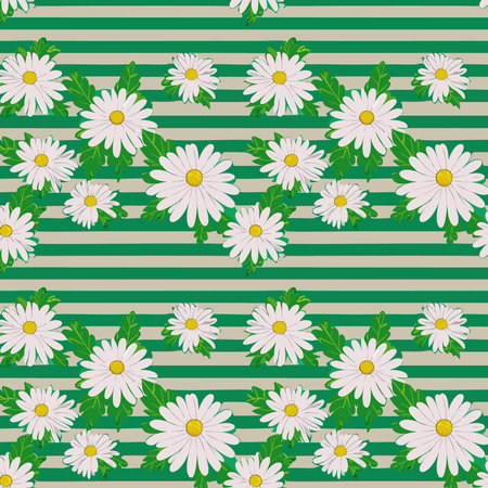 Flower pattern with leaves. Floral bouquets flower compositions. Floral patternのイラスト素材