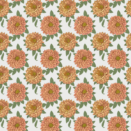 Flower pattern with leaves. Floral bouquets flower compositions. Floral patternのイラスト素材