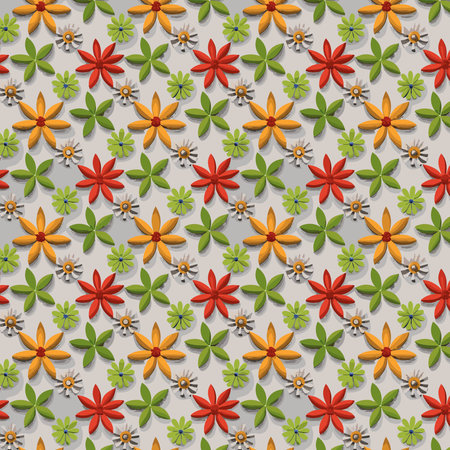 Flower pattern with leaves floral bouquets flower compositions floral patternのイラスト素材