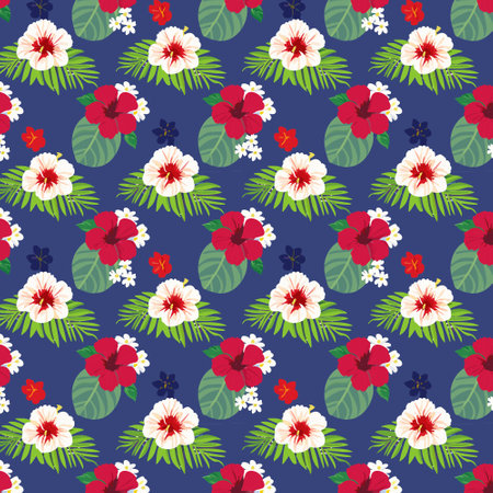 Flower pattern with leaves floral bouquets flower compositions floral patternのイラスト素材