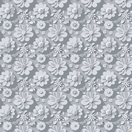 Flower pattern with leaves floral bouquets flower compositions floral patternのイラスト素材