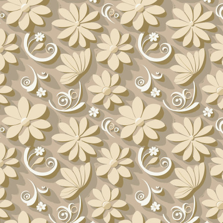 Flower pattern with leaves floral bouquets flower compositions floral patternのイラスト素材