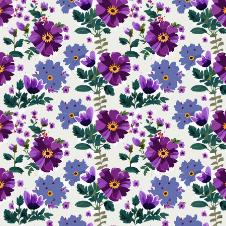 Flower pattern with leaves floral bouquets flower compositions floral patternのイラスト素材