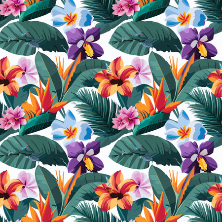 Flower pattern with leaves floral bouquets flower compositions floral patternのイラスト素材