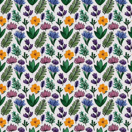 Flower pattern with leaves floral bouquets flower compositions floral pattern