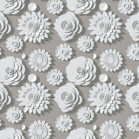 Pattern art design. Flower pattern with leaves. Floral bouquets. Flower compositions. Floral patternのイラスト素材