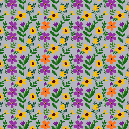 Pattern art design. Flower pattern with leaves floral bouquets flower compositions. Floral pattern