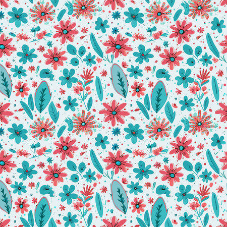 Flower pattern with leaves. Floral bouquets flower compositions. Floral pattern.のイラスト素材