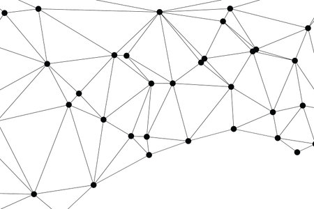 Abstract Geometric Network Mesh Background with Connected Dots and Lines â€“ Polygonal...