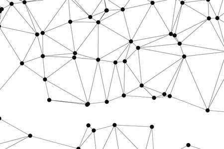 Abstract Geometric Network Mesh Background with Connected Dots and Lines â€“ Polygonal...