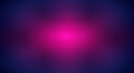 Vibrant magenta light radiates from the center, transitioning through purple to deep blue. This abstract gradient background features a soft, undulating glow, ideal for modern digital designs.の素材