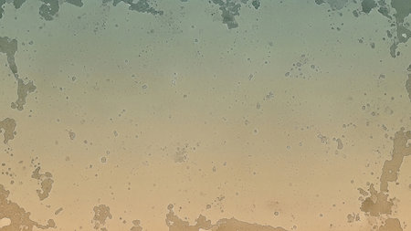 A digitally created abstract image featuring a textured surface with faded colors and organic shapes. The composition is divided into horizontal bands of color, with a gradient effect. The image has a grunge aesthetic, with a focus on texture and visual interest.の素材