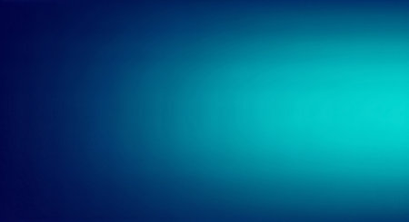 A smooth, abstract gradient transitions from deep navy blue to vibrant teal. The color shift creates a calming, modern background with a subtle, luminous effect.の素材