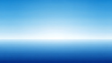 Abstract image featuring a gradient of horizontal blue lines, transitioning from light sky blue to deep ocean blue, creating a serene and calming visual effect.の素材