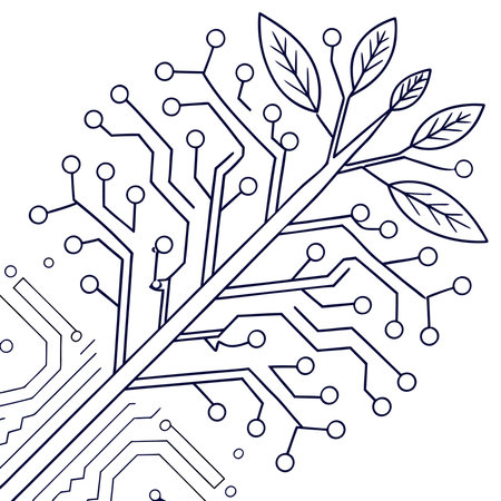 circuit board technology microchip vector illustration graphic design vector illustration graphic designのイラスト素材