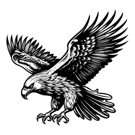 Eagle. Vector illustration for tattoo or T-shirt design.のイラスト素材