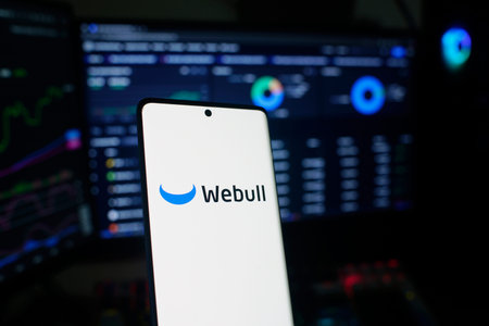 Dhaka, Bangladesh 04 Jan 2025: Webull Bank Banking Finance Stock Investing Money Transfer App on...