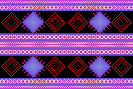 Ethnic boho seamless pattern. Tribal pattern. Folk motif. Textile rapport.の写真素材