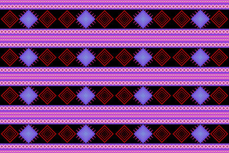 Geometric ethnic pattern traditional Design for background,carpet,wallpaper,clothing,wrapping,Batik,fabric,Vector illustration embroidery style.の写真素材