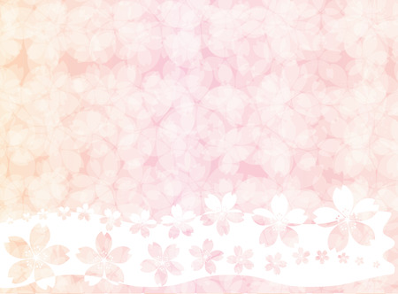 Pink sakura blossom wallpaper or backgroundのイラスト素材