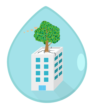 Save the world and save the plant conceptのイラスト素材