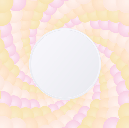 Circular colorful twirl with border or frame for copy space backgroundのイラスト素材