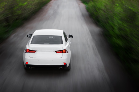 Car fast drive on the roadのeditorial素材