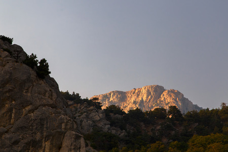Beautiful high mountains in Crimea at summerの写真素材