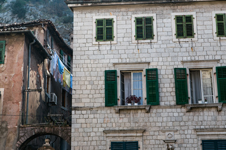 Kotor old town at summer daytime, Montenegroの写真素材