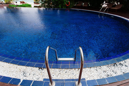 Swimming pool in resort island at outdoors