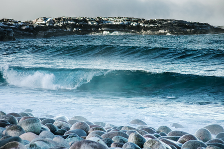 Barents Sea in Arctic Ocean. Kola Peninsula, Russiaの写真素材