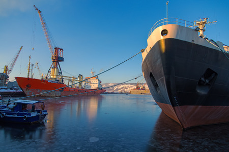 Murmansk, Russia - February 25, 2017: First atomic nuclear-powered icebreaker Leninのeditorial素材