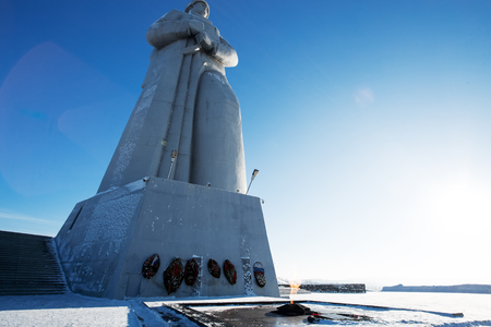 Defenders of the Soviet Arctic monument in Murmanskのeditorial素材