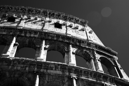 View of Colosseum in Rome at daytime. Italy, Europeの写真素材