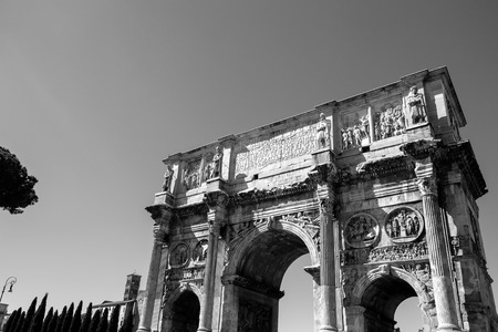 Arch of Constantine in Rome. Italy, Europeの写真素材