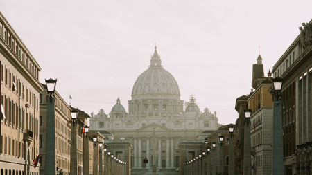 View to Basilica di San Pietro in Vaticanのeditorial素材