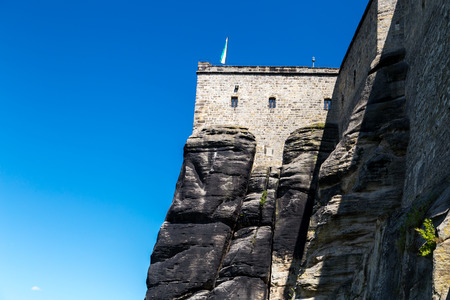 Konigstein fortress in Germany at summer daytimeのeditorial素材