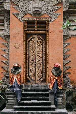 Puri Saren Agung (Ubud Palace). Temple in Bali, Indonesiaの写真素材