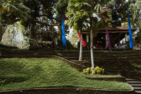 Restaurant in Ubud. Bali, Indonesia at daytimeの写真素材