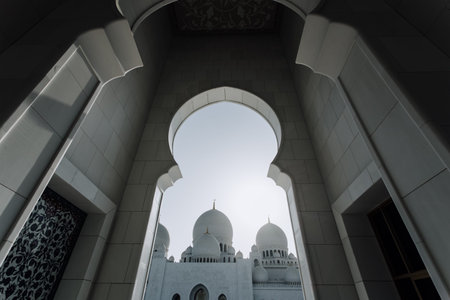 Sheikh Zayed Grand Mosque in Abu-Dhabi in the day