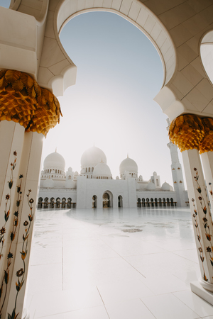Sheikh Zayed Grand Mosque in Abu-Dhabi in the dayのeditorial素材