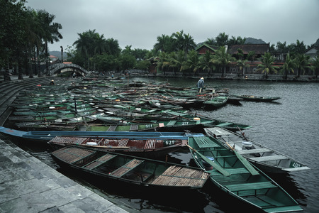 Tam Coc Nature Reserve. Vietnam Ninh Binh beautiful landscapesのeditorial素材