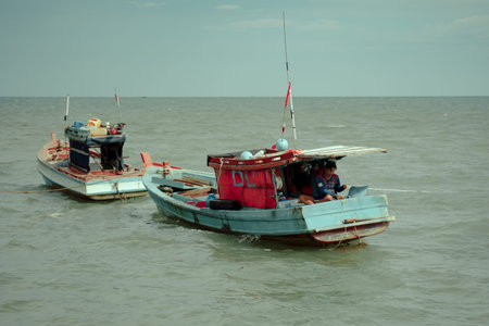 Phu Quoc, Vietnam - December 11, 2018: Ham Ninh Fishing Village at Phu Quoc island in Vietnam