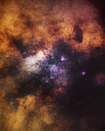 Nebula in Milky Way Galaxy in Universe. Night sky photography